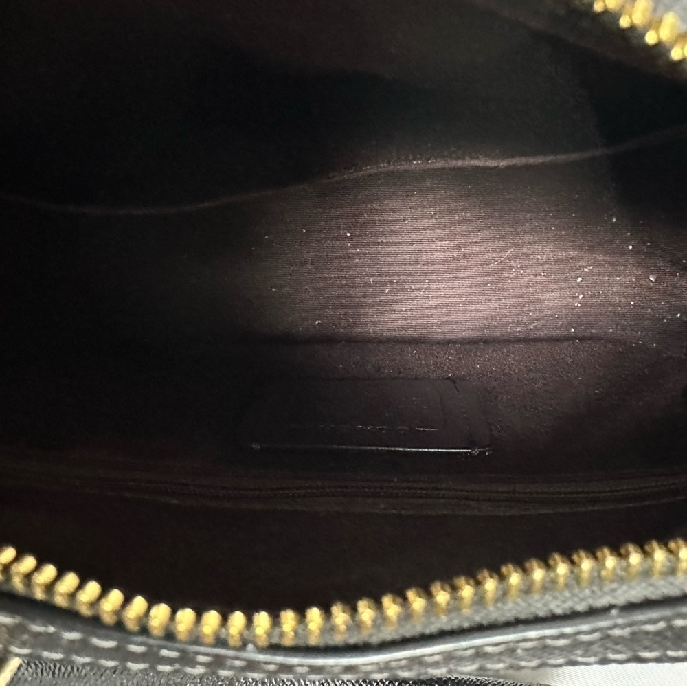 Coach Black Pebbled Leather Satchel and Matching Wallet with Gold Hardware - Picture 6 of 9